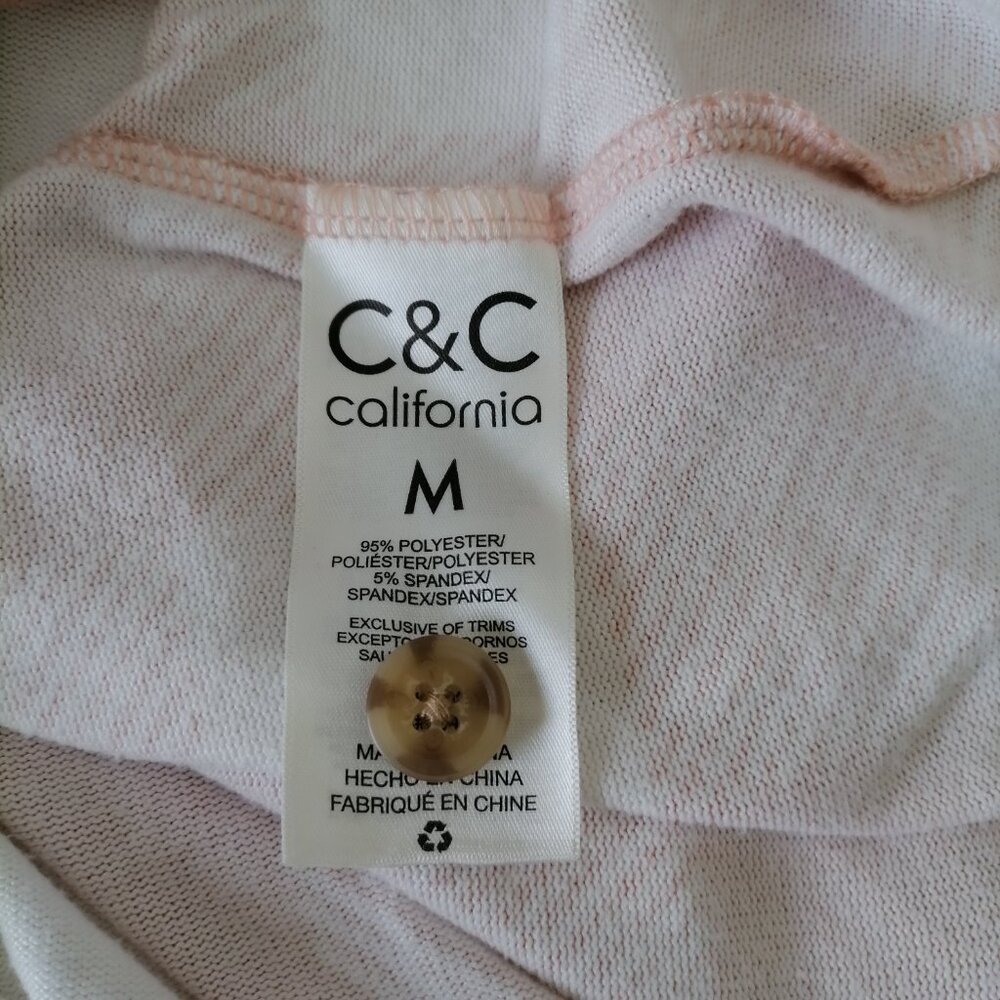 C&C California Women Dusty Pink & White Brick Plaid Print Fairbanks Shirt Size M - Picture 6 of 7